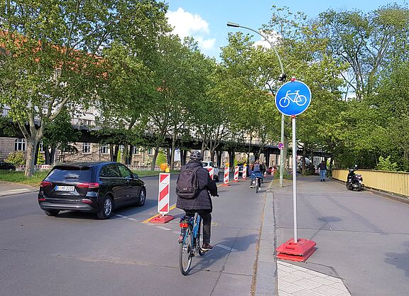 Pop-up-Radfahrstreifen in Berlin-Kreuzberg im Frühjahr 2020. Pop-up-Radfahrstreifen in Berlin-Kreuzberg im Frühjahr 2020.